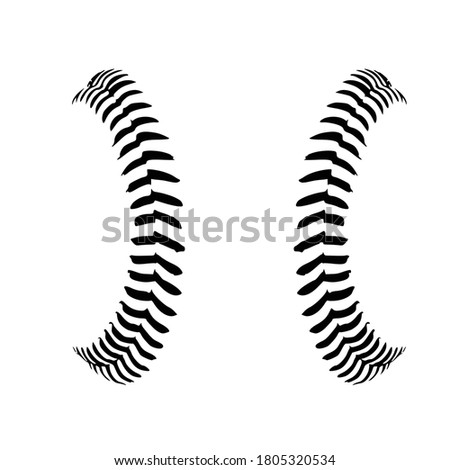 Baseball Stitches, Baseball lace ball illustration Vector Foto stock © 