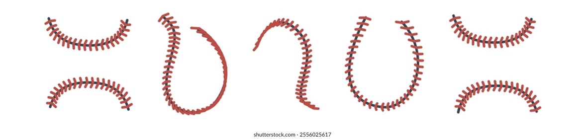 Baseball stitches, baseball laces, softball stitches