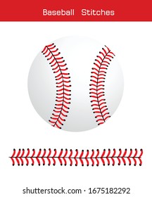 Baseball  Stitches  on a white background , vector design