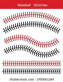 Baseball  Stitches  on a white background , vector design