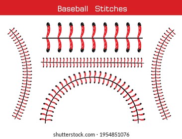 Baseball  Stitches  on a white background , vector design