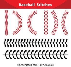 Baseball  Stitches  on a white background , vector design