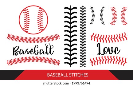 Baseball  Stitches  on a white background , vector design