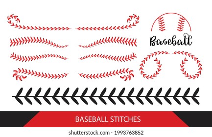 Baseball  Stitches  on a white background , vector design