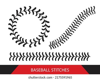 Baseball  Stitches  on a white background , vector design