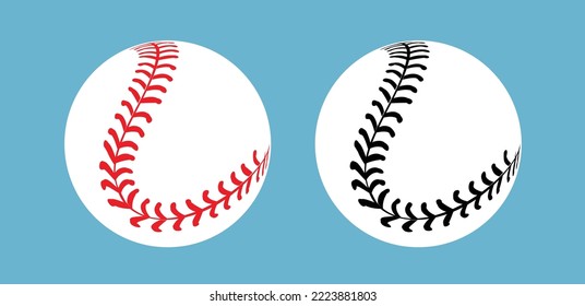 Baseball  Stitches  on a white background , vector design