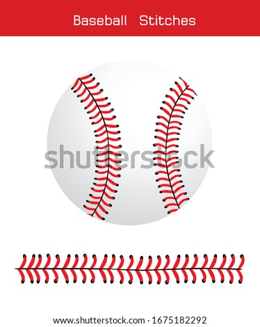 Baseball  Stitches  on a white background , vector design