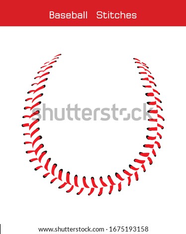 Baseball  Stitches  on a white background , vector design