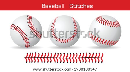 Baseball  Stitches  on a white background , vector design