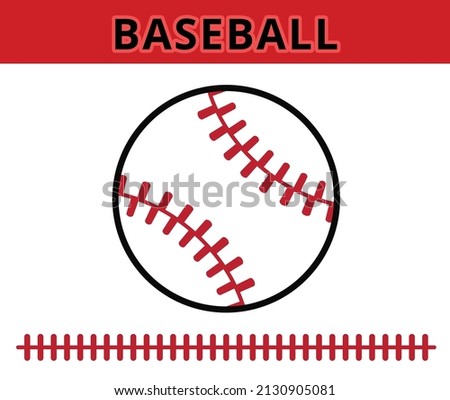 Baseball  Stitches  on a white background , vector design