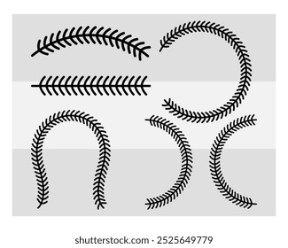 Baseball Stitches, Baseball Stitches Silhouette, Stitches Vector, Baseball Laces, Baseball Laces Silhouette, Softball Stitches, Softball Silhouette