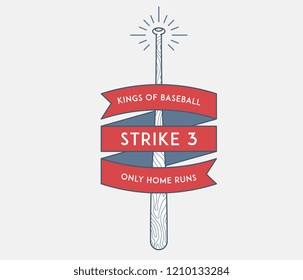 Baseball Strike Number 3 Is A Vector Illustration About Sport