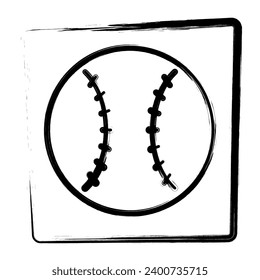 baseball strokes in the frame, vector illustrations.