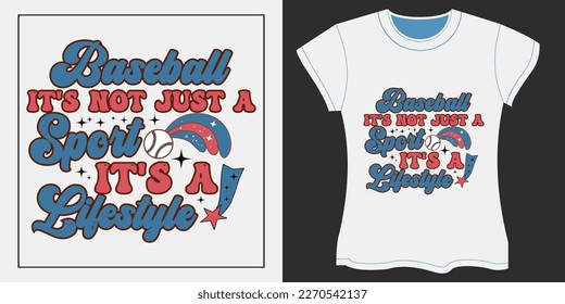 Baseball Sublimation Design. Retro Baseball SVG T-shirt Design. Retro Baseball SVG Crafts design.