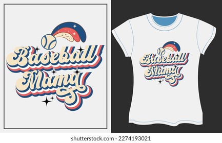 Baseball Sublimation Design. Retro Baseball SVG T-shirt Design. Retro Baseball SVG Crafts design.