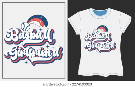 Baseball Sublimation Design. Retro Baseball SVG T-shirt Design. Retro Baseball SVG Crafts design.