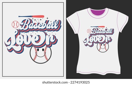 Baseball Sublimation Design. Retro Baseball SVG T-shirt Design. Retro Baseball SVG Crafts design.