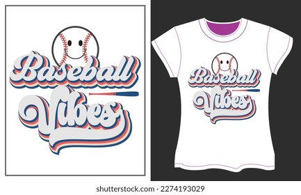 Baseball Sublimation Design. Retro Baseball SVG T-shirt Design. Retro Baseball SVG Crafts design.