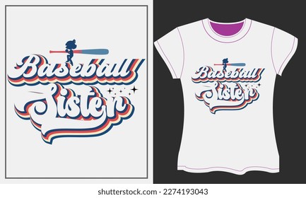 Baseball Sublimation Design. Retro Baseball SVG T-shirt Design. Retro Baseball SVG Crafts design.