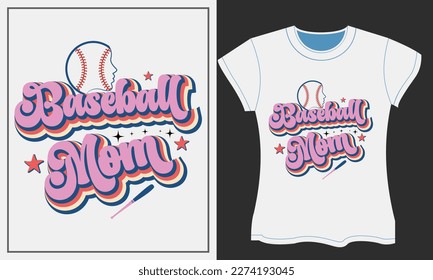 Baseball Sublimation Design. Retro Baseball SVG T-shirt Design. Retro Baseball SVG Crafts design.