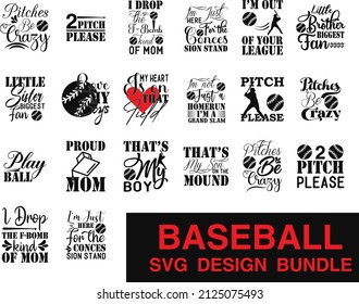 Baseball SVG Bundle.Baseball T-shirt Design SVG Bundle.