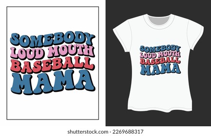 Baseball SVG Retro T-shirt Design. Retro Baseball Sublimation Design.