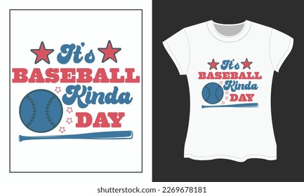 Baseball SVG T-shirt Design. Retro Baseball Sublimation Design.