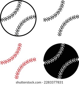 Baseball svg vector illustration in four styles. svg