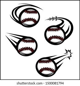 Baseball Swoosh Set Of 4	