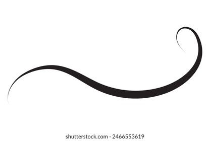 Baseball swoosh tails, isolated black vector curly lines, text underlines. Sports swash shapes set in retro style. Black swirl vector line. 11:11