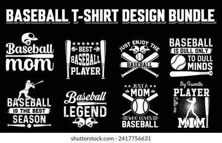 Baseball T shirt Design Bundle Vector template. Baseball T shirt design, T shirt Bundle Collection.