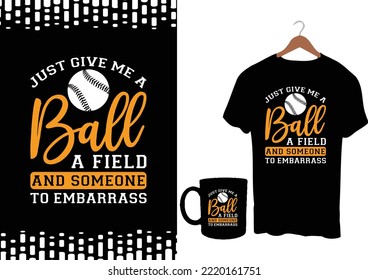 Baseball T Shirt Design Template.