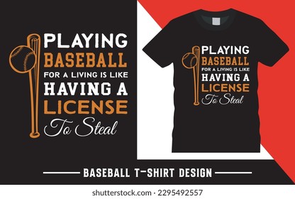 Baseball t shirt design. trendy vector and typography Baseball t shirt design.