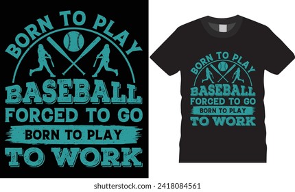 Baseball T shirt Design Vector template. Baseball T shirt design, T-shirt Collection. Baseball player , Baseball design Ready for print fashion banner pad.
