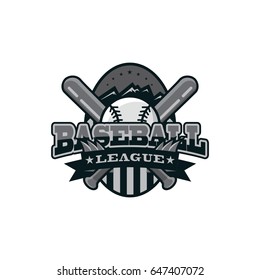 Baseball Team Black White Logo Emblem Stock Vector (Royalty Free ...