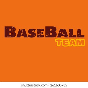 Baseball Team Card Design, Vector Illustration. 