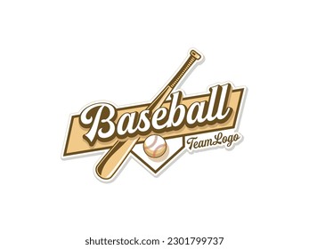 Baseball Team Club Sport badge Logo Design vector illustration or mascot e-sport team