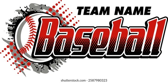 baseball team design with ball for school, college or league sports