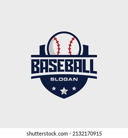 Baseball team emblem logo design vector illustration