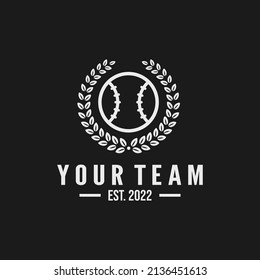 Baseball team emblem logo design vector illustration