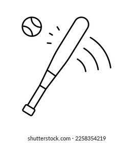 baseball team sport game line icon vector. baseball team sport game sign. isolated contour symbol black illustration