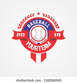 Baseball Team Tournament Badge Logo Template