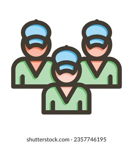 Baseball Team Vector Thick Line Filled Colors Icon For Personal And Commercial Use.
