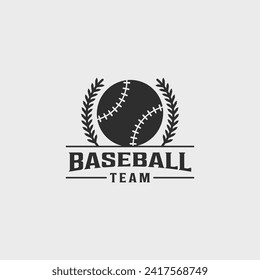baseball team vintage logo vector illustration template icon graphic design