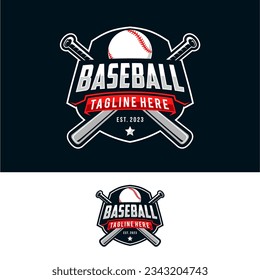 Diseño del logotipo de la plantilla de béisbol para el club de béisbol