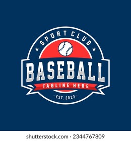 Diseño del logotipo de la plantilla de béisbol para el club de béisbol