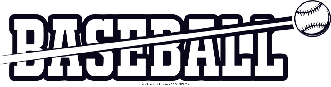 Baseball Text Font Motion Action Design Element
