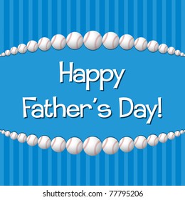 Baseball theme Father's Day cards in vector format.