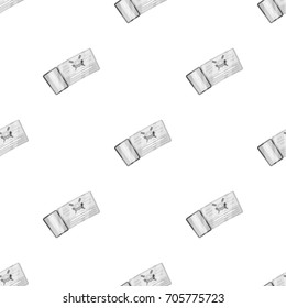 Baseball Ticket. Baseball single icon in monochrome style vector symbol stock illustration web.