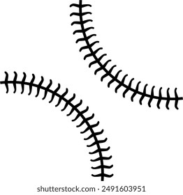Baseball titches on transparent background. Vector illustration